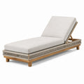 Bain de soleil à dossier inclinable, bois naturel et cordage beige, 200 × 78 × 95 cm